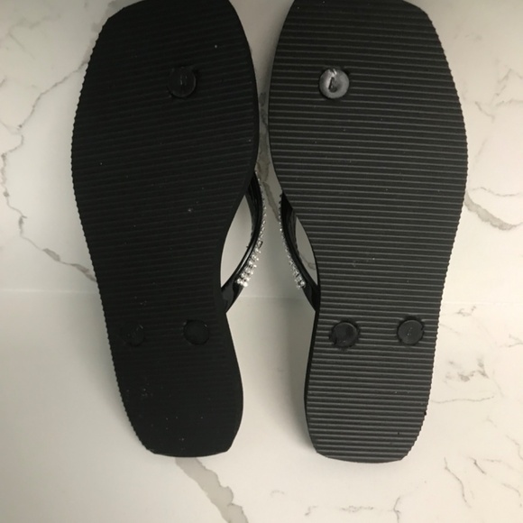 Flip flop Thong Sandals Nine West Black Rhinestones US 6 - Picture 2 of 5